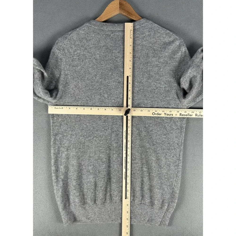 Quince Henley Sweater Mens Large Grey Mongolian Cashmere Quiet Luxury Minimalist